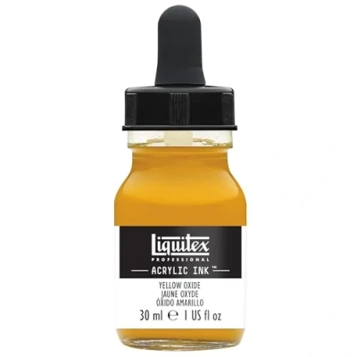Abbildung von Liquitex 4260416 flüssige Professional Acrylfarben Ink, Tusche, 30 ml, hochpigmentierte Airbrushfarbe, oxidgelb