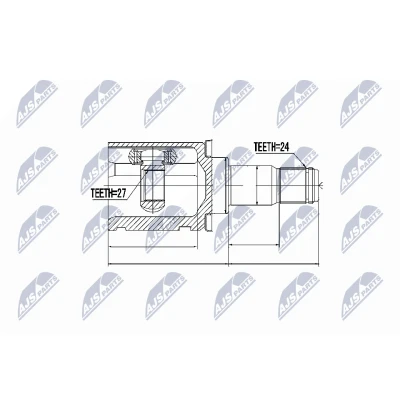Abbildung von FEBEST 0111 MCV30LH Gelenk, Antriebswelle Vorderachse links, getriebeseitig TOYOTA: RAV4 III SUV