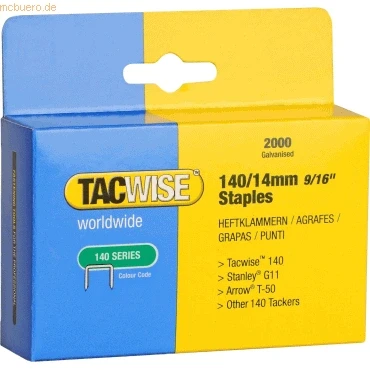 Abbildung von Tacwise Heftklammern 140/14mm verzinkt VE=2000 Stück