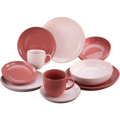 Abbildung von CreaTable Kombiservice &quot;Geschirr Set GIARDINO ONE&quot;, (Set, 10 tlg., Kaffeeservice und Tafelservice im Set, für 2 Personen), Service, warme Farbtöne, Teile, Personen