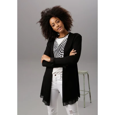 Abbildung von Aniston SELECTED Cardigan, mit Chiffon Abschlüssen
