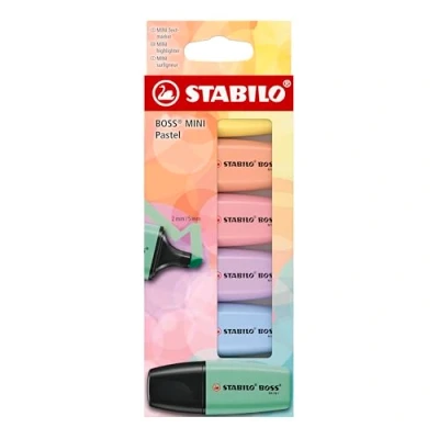 Abbildung von Textmarker STABILO BOSS MINI Pastel 6er Pack 6 Farben