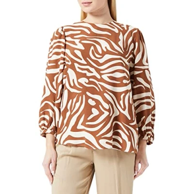 Abbildung von Seidensticker Damen Regular Fit Langarm Bluse, Braun, 36