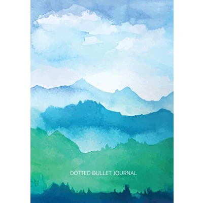 Abbildung von Watercolor Blue &amp; Green Hills Dotted Bullet Journal: Medium A5 5.83X8.27