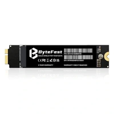 Abbildung von ByteFest SSD 512GB Festplatte Intern für Apple MacBook Air 2010 2011 A1369 (EMC 2392/2469) A1370 2393/2471) (MacOS Vorinstalliert)