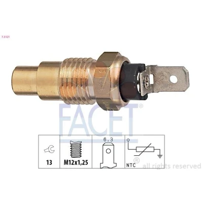 Abbildung von FACET 7.3121 Kühlmitteltemperatursensor Made in Italy OE Equivalent NISSAN: MICRA 2, Almera II Schrägheck, Primera Kombi