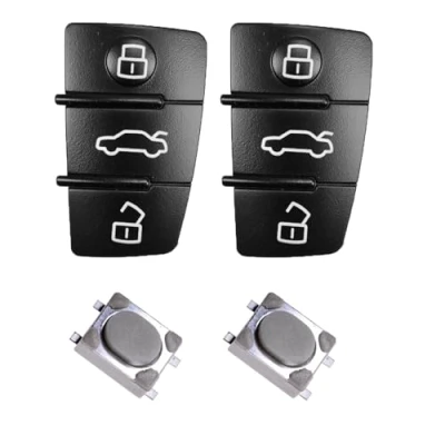 Abbildung von Auto Klapp Schlüssel Funk Fernbedienung Repair Reparatur Set 2X 3 Tasten Tastenfeld + Mikrotaster kompatibel mit Audi