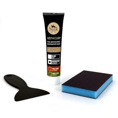 Abbildung von SOFOLK Lederreparatur Paste zur Reparatur von Rissen, Kratzern, Löchern, Fellen, etc. (ANTHRAZITGRAU)