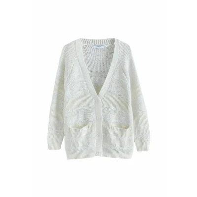Abbildung von Next TALL FIT UP Stitch Strickjacke, Damen, Größe: XXLxT, White
