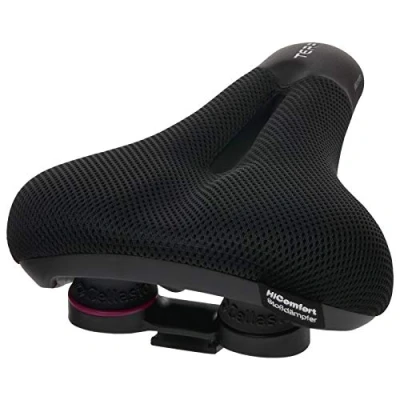 Abbildung von Terry Fisio ClimaVent Gel Woman Sattel mit Light FeC Stahl Gestell und Obermaterial in der Farbe Schwarz, Sitzbreite: 9cm 12cm, 423 003 75