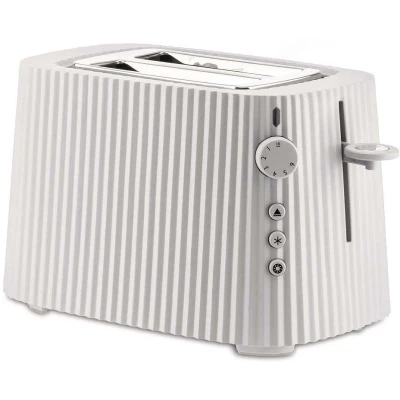 Abbildung von Alessi Toaster Plissé 6 Stufen weiß Michele de Lucchi MDL08 W