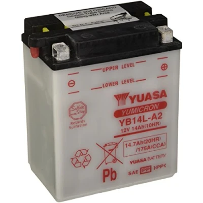 Abbildung von YUASA BATTERIE YB14L A2 offen ohne Saeure