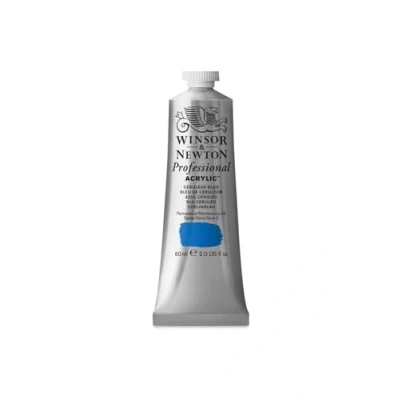 Abbildung von Winsor &amp; Newton 2320137 Professional Acrylfarbe in Künstlerqualität, hohe Farbbrillanz Deckkraft, Archivqualität, 60ml Tube Cölinblau