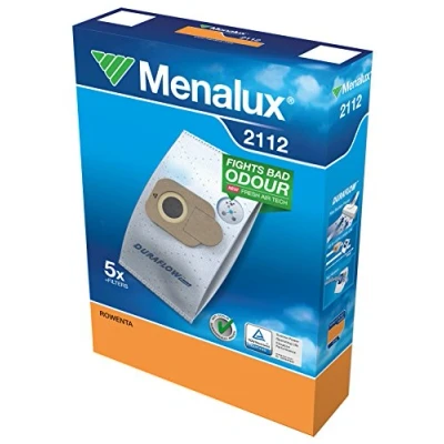 Abbildung von Menalux 2112 Staubsaugerbeutel für Rowenta RO 64, 6432, 63, 68 / 5 Staubbeutel Duraflow Synthetik, 1 Motorfilter