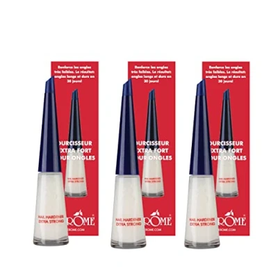 Abbildung von Herome 3 Pack Nagelhärter Extra Stark (Nail Hardener Strong) Nagelverstärker Garantiert Feste Nägel, Schon nach acht Tagen sind die ersten Ergebnisse spürbar. * 10ml.