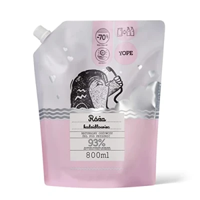 Abbildung von YOPE NACHFÜLL DUSCHGEL SANFTER, NEUTRALER PH WERT 98 % INHALTSSTOFFE NATÜRLICHEN URSPRUNGS VEGAN DUFT ROSE BOSWELLIA 800 ml
