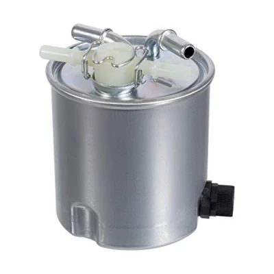 Abbildung von FEBI BILSTEIN 105811 Kraftstofffilter Leitungsfilter, mit Wasserablassschraube, Anschluss für Wassersensor DACIA: Logan I MCV, Sandero