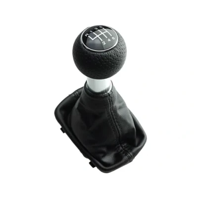 Abbildung von Newtown2700 parts Schaltknauf Schaltsack Rahmen kompatibel für AUDI A3 8L 6 Gang 12mm 2000 03 Naht Schwarz