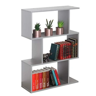Abbildung von RICOO Regal 97 x 70 25 cm, Standregal in grau WM072 PL Spannplatte aus Holz, Büro Bücherregal, Wandregal klein, Regale &amp; Ablagen, schmales Regal, Bücherregale, kleines Büroregal