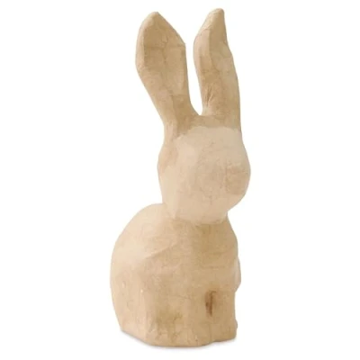 Abbildung von Decopatch SA216C Kaninchen S aus Pappmache 12,5x7,5x21,5 cm, mit langen Ohren, ideal zu Ostern, 1 Stück