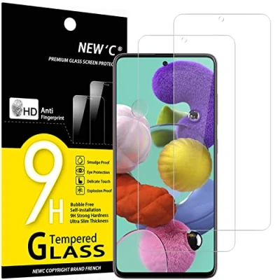 Abbildung von NEW&#039;C 2 Stück, Panzer Schutz Glas für Samsung Galaxy A51, Frei von Kratzern, 9H Härte, HD Displayschutzfolie, 0.33mm Ultra klar, Ultrabeständig