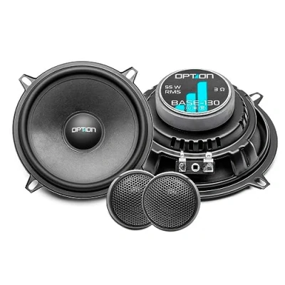 Abbildung von Option BASE 130 2 Wege 13cm Komponenten Lautsprecher System 3 Ohm, 86dB, 55 Watt RMS 1 Paar Auto