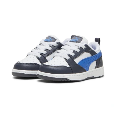 Abbildung von Puma Rebound Sneaker low für Kinder, Größe: 26, White hyperlink blue galactic gray Schuhe