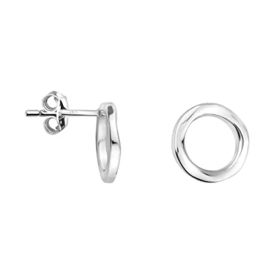 Abbildung von Sofia Milani Circle Ohrringe, Damen, Größe: One Size, Silver coloured