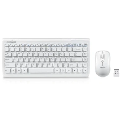 Abbildung von Perixx PERIDUO 707W PLUS, Wireless Mini Keyboard and Mouse Combo Piano White 12.60&quot;x5.55&quot;x0.98&quot;