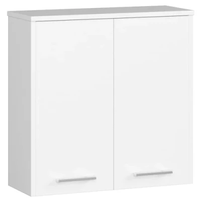 Abbildung von Home Collective Badezimmer Wandschrank, Hängeschrank, mit 2 Türen, 60 x 22 cm, aus 16 mm starker, abriebfester Laminatplatte, Weiß