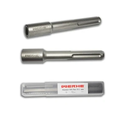 Abbildung von WERHE® Professional SDS Max Ø20,2mm 165x30mm Erdnageleintreiber zum Einstecken von Tiefenerder Erder Erdung Staberder Jack Hammer Picket Pfosten Driver Treiber