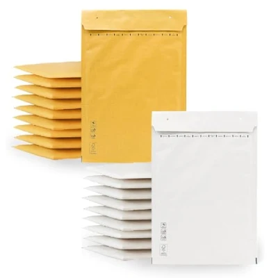 Abbildung von m office Luftpolsterumschläge, Kraft Weiß, Versandtaschen für Pakete, verschiedene Größen, · (230 x 340 mm, 20 Stück)