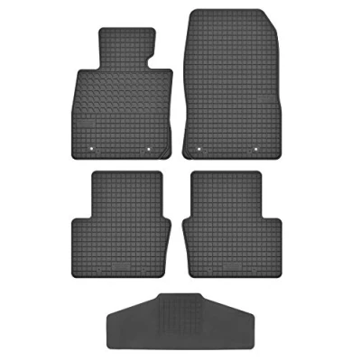 Abbildung von Fußmatten Vorne, Hinten + Tunnel Matte 5er Set für Mazda 2 seit 2014 DJ DL Gummi Gummimatten