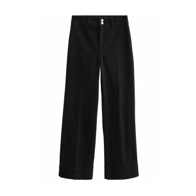 Abbildung von Next Double Button WIDE Jeans Relaxed Fit, Damen, Größe: 38, Black