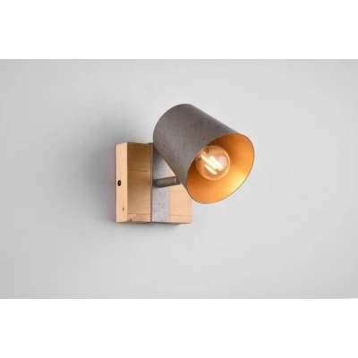 Abbildung von Trio Leuchten Wandspot Bell 801900167, Metall Nickel antik, Holz, exkl. 1x E14
