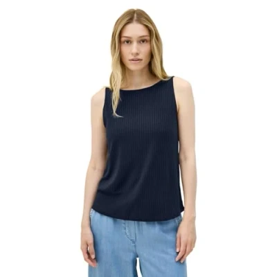 Abbildung von Cecil MIT Rippstruktur Top, Damen, Größe: Medium, Blau