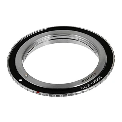 Abbildung von Fotodiox Lens Mount Adapter Compatible with Nikon Nikkor F D/SLR on Canon EOS (EF, EF S) Camera Body Gen10 Focus Confirmation Chip