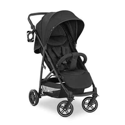 Abbildung von hauck Buggy Rapid 4R Plus, ab Geburt bis ca. 3 Jahren, Sonnendach mit UV Schutz 50+, Kinderbuggy Klein Zusammenklappbar, Liegefunktion, Getränkehalter, Höhenverstellbar, Großer Korb (Black)