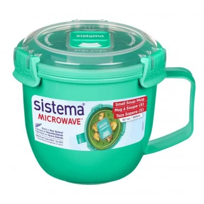 Abbildung von Sistema Mikrowelle Klein Suppe Becher, 565ml, BPA Free Mint/Blau/Lila