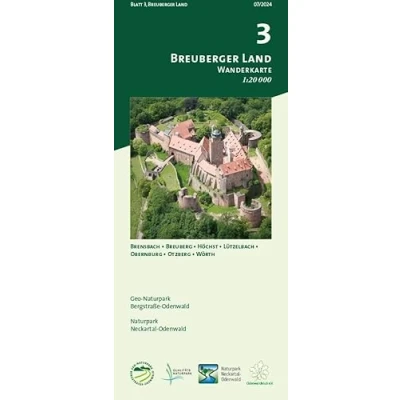 Abbildung von Blatt 3, Breuberger Land: Wander und Radwanderkarte 1:20.000. Mit Brensbach, Breuberg, Höchst, Lützelbach, Obernburg, Otzberg Wörth (Odenwald ... Naturpark Neckartal Odenwald)