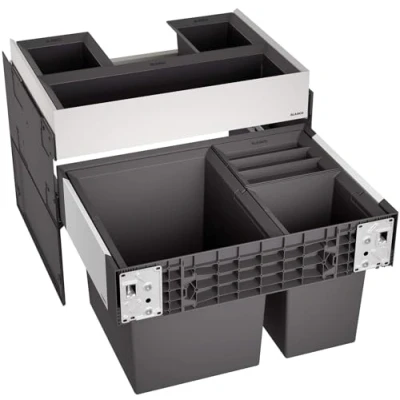 Abbildung von Blanco Mülltrennsystem &quot;Select II XL 60/3&quot;, 3 Behälter, Kunststoff, Stahlblech, 600 mm Untermass