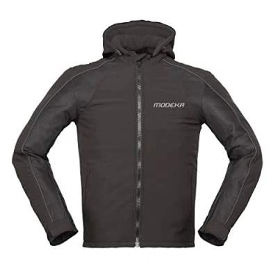 Abbildung von Modeka Motorradjacke CHUCK AIR schwarz Softshell CE mit Protektoren, schwarz, XXL
