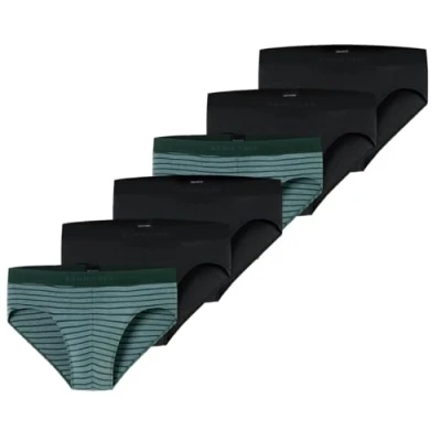 Abbildung von Schiesser 3PACK Rioslip Slip, Herren, Größe: Large, Black