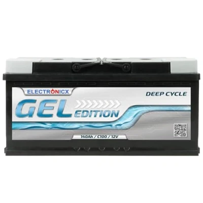 Abbildung von Premium Gel Batterie 12V 140Ah, Solarbatterie für Wohnmobil Wohnwagen Camping Solar Batterien mit Technologie Ideal Akku als 140 Ah.