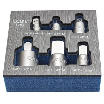 Abbildung von CCLIFE Adapter Zoll Stecknuss 1/4 auf 3/8, 3/8 1/4, 1/2, 1/2 3/4, 3/4