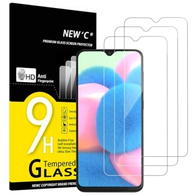 Abbildung von NEW&#039;C 3 Stück, Panzer Schutz Glas für Samsung Galaxy A30s, A40s, Frei von Kratzern, 9H Härte, HD Displayschutzfolie, 0.33mm Ultra klar, Ultrabeständig