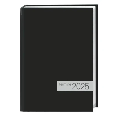 Abbildung von Kalenderbuch schwarz 2025: times&amp;more 2025. Schwarzer Terminkalender mit flexiblem Umschlag. Handlicher Wochenplaner. Taschenkalender 2025 zum Planen von Terminen. (Kalenderbücher Heye)