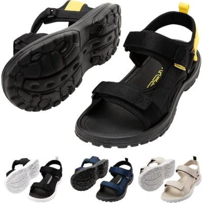 Abbildung von CRESSI Unisex Adult Pete Black/Yellow 37 Sandale ideal für Sommertage am Strand, Schwarz/Gelb