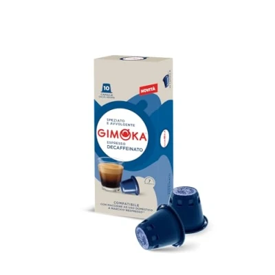 Abbildung von Gimoka Kompatibel Für Nespresso Plastikkapseln 100 Kapsel Geschmack ESPRESSO ENTKOFFEINIERT Intensität 7 Made In Italy