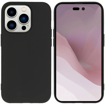 Abbildung von Apple iPhone 14 Pro Hülle Silikon iMoshion Soft Case/Backcover Handyhülle Schwarz